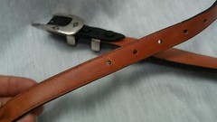 H.SCH sterling silver 925 buckle Sunset Canyon alligator belt Horst Schrader