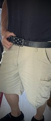 “Arrival Over the Nile” Studded Pyramid Lthr OOAK Buckle Darren McNeese