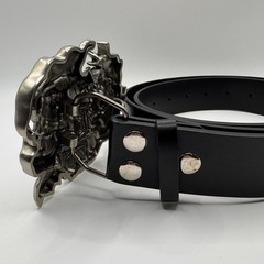 Spooky Woods Grim Reaper Flame Belt Black Silver Gothic Streetwear Sold Out