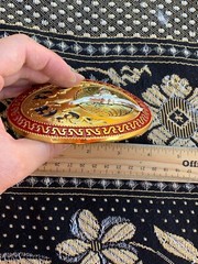Western Buckle Gold Silver Black Red Longhorn Cowboy Oval 2 » Rodeo Buckle