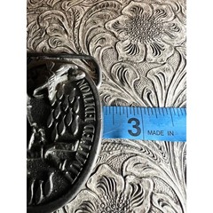 Vintage 1980s FishAmerica Limited Edition Pewter Belt Buckle American Buckle USA