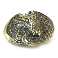 Dragon belt buckle, Scandinavian Nordic Celtic Norse mythology