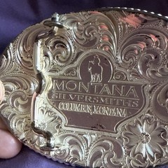 Montana Silversmiths Sterling Silver Plate Initial J Western Belt Buckle Oval