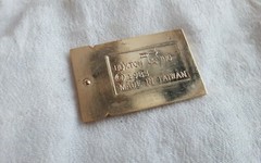 BUXTON BUCKLE X CHANGE INSERT MONOGRAM LETTER J VINTAGE ORIGINAL PACKAGE MENS