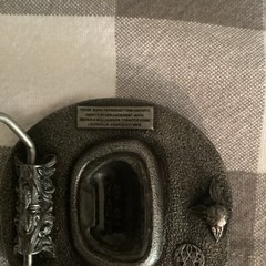 Bergamot Brass Works Sir Walter Raleigh Belt Buckle Antique Finish Silver 1982