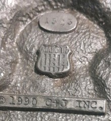 Welder buckle. Made In USA Wider belt, Solid Pewter
