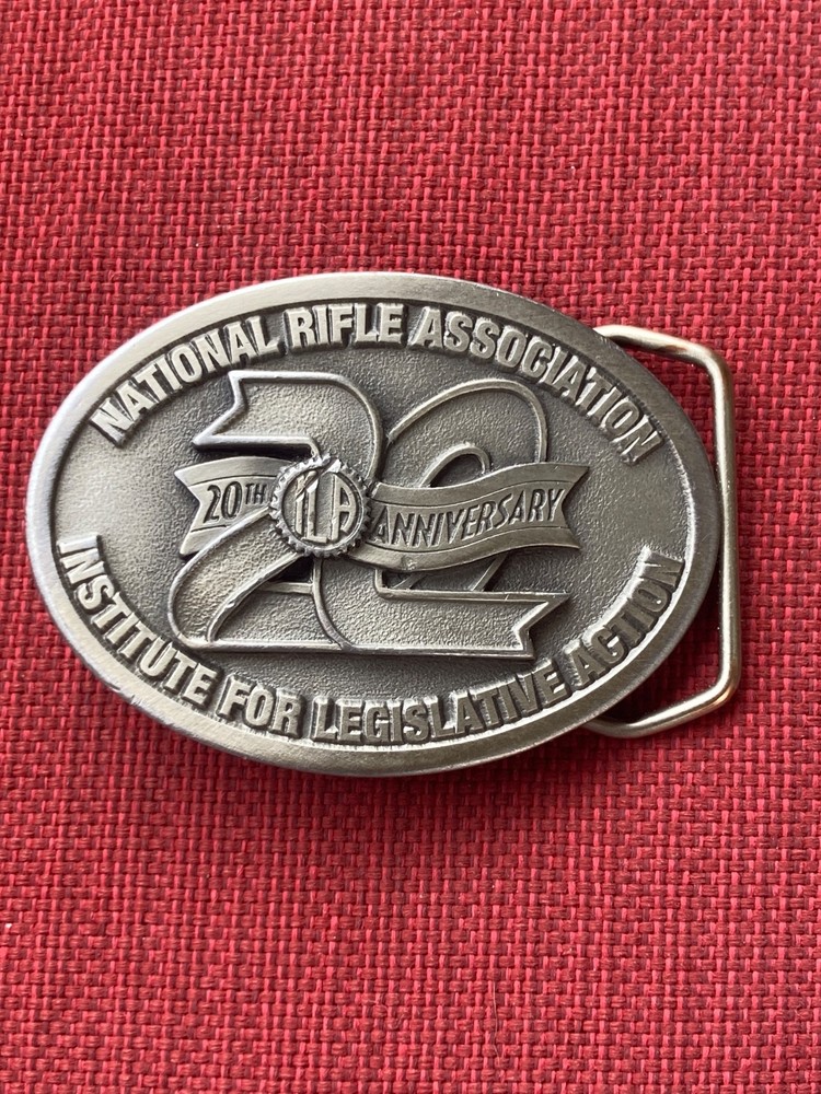 NRA Belt Buckle Gun NRA ILA 20th Anniversary 3d Lion Shape Chape & Prong