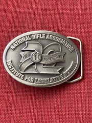 NRA Belt Buckle Gun NRA ILA 20th Anniversary 3d Lion Shape Chape & Prong