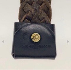 GUCCI Pre-Owned Braided Leather Belt Black