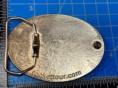 RF RT Company Logo? Vintage Red White & Blue Oval Vintage Belt Buckle