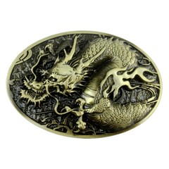 Dragon Men&rsquo;s Belt Buckle Western Cowboy Native American (DRGN-04-G)