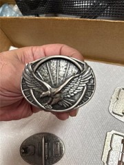 Six Vintage Bird Belt Buckles Eagle