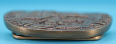 VTG 80s Burdick Kansas 1987 Centennial Commemorative Western Belt Buckle