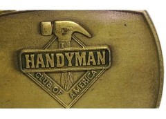 Handyman Club of America Life Member Bronze Tone Belt Buckle 1996