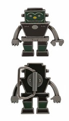 Men Women Silver Metal Fashion Belt Buckle Robot Animation Statement Drip Style