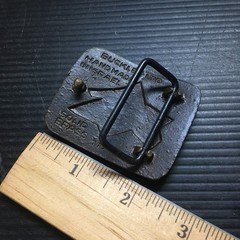 Vintage Buckler Ltd. Handmade In Israel Solid Brass 117 Shalom Belt Buckle 2.5&Prime;L