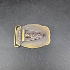 OCEN INC Belt Buckle Brass Tone 3&Prime; x 2&Prime; Engraved Western Floral