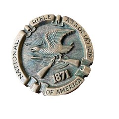 VTG 1978 “NATIONAL RIFLE ASSOCIATION OF AMERICA 1871” SOLID BRASS BELT BUCKLE S
