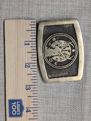 vintage 1970s order of the ELKS belt buckle BPOE western SOLID BRASS cannell