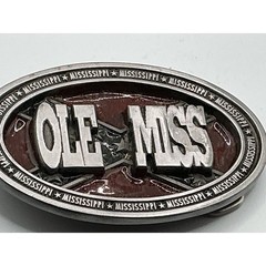 Vintage 1995 Ole Miss Rebels Belt Buckle Precision Incentives Mississippi 4624