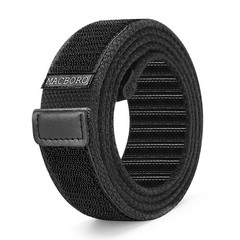 MACBORO Nickel Free Non Metal Tsa Approved Size 42 (Fits Waist 32-39）, Black