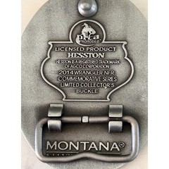 Montana Silversmiths Pewter 2014 Hesston National Finals Rodeo NFR Belt Buckle