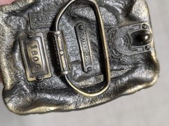 vintage USA made VOLUNTEER FIREFIGHTER belt buckle FD western EMS rescue western