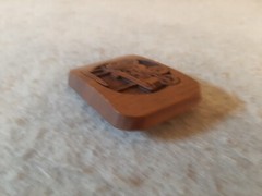 1977 Lasercraft Laser Engraved Wood Belt Buckle Agriculture Farm Tractor