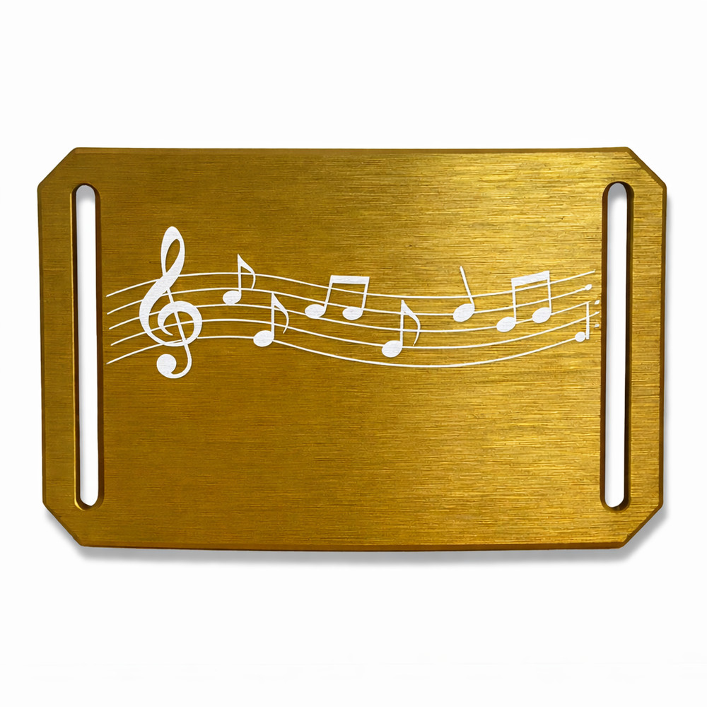 CRIOS Branding Belt Aluminium Buckle Gold Sheet Music Singing Club Musical Train Music