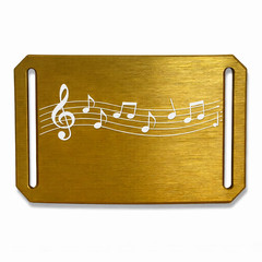 CRIOS Branding Belt Aluminium Buckle Gold Sheet Music Singing Club Musical Train Music