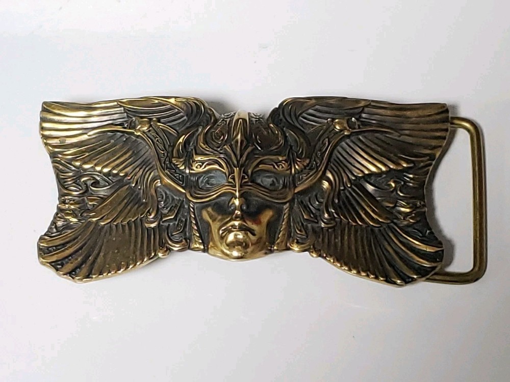 Karmpa Valkyrie Brass Belt Buckle- Viking Ukraine Metal Art Cast