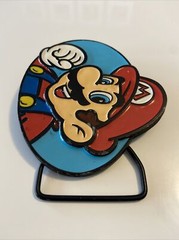 Mario Nintendo Super Mario Enamelled Belt Buckle for 1.75&Prime; Belt 3.6&Prime; x 3.2&Prime; Face