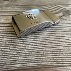 Versace Medusa Silver-Tone Metal Belt Buckle