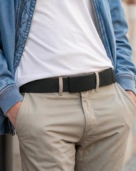 Mile High Life Cut To Fit Canvas Web Belt Size Up to 52&Prime; with 56&Prime;, Black-