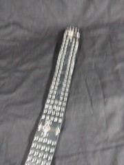 Studded Leather Belt With Skelton Hand Buckle 42&Prime;