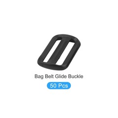 Bag Belt Glide Buckle (2.5cm/1&Prime;) 50Pcs, Plastic Adjustable Buckle Fasteners