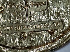 Gold Plated Crystal Belt Buckle by SILVER DAGGER Mythical Dungeon Theme $295