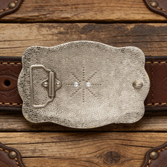 Western Belt Buckle Bull Head Longhorn Cowboy Rodeo Gold Tone Men Big 5.5&Prime; x 4&Prime;