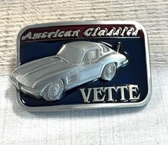 VTG CHEVY CORVETTE AMERICAN CLASSICS VETTE BUCKLE BA-135 GREAT CONDITION