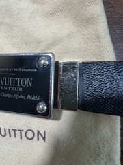 Louis Vuitton Inventeur Damier Graphite 35mm Reversible Belt size 95cm “Vintage”