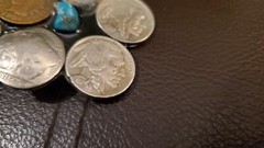 BUFFALO NICKEL COIN BELT BUCKLE WITH TURQUOISE Make Offer