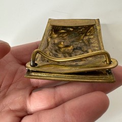 Vintage Brass Eagle Belt Buckle E Pluribus Unum US Great Seal Rectangular Plate
