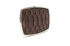 Python Snake Belt Buckle, Exotic Belt Buckle, ( 1.5 ») Removable Western Buckle