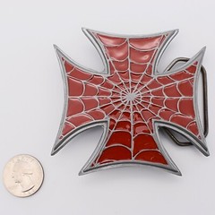 Iron Cross Spider Web Gothic Novelty Gift Belt Buckle (New)