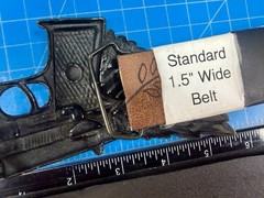 Winged Gun Flying Pistol Handgun Figural Cutout Brass Tone Large Belt Buckle
