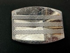 Adidas Silver Colored Striped Golf Sports Trophy Style Vintage Belt Buckle