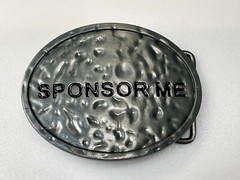 Sponsor Me Funny Cool Novelty Silver Tone Oval Belt Buckle by Buckle Rage