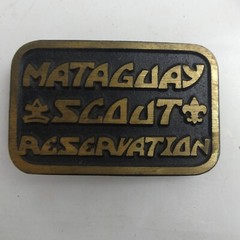 Boy Scouts of America Mataguay Scout Reservation Belt Buckle Solid Brass Vintage