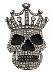 Skull Belt Buckles Gunmetal Crown Men Bling Pirate Sign Halloween Party Costume