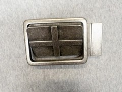 Silver St George Cross England Flag Belt Buckle Swivel Ratchet